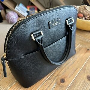 Kate spade black leather hand bag